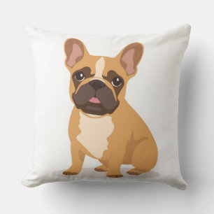 Verspieltes Französische Bulldogge Wurf Kissen Kin