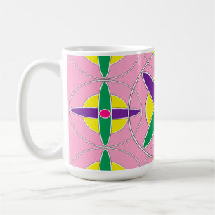 Verspieltes geometrisches Quermuster Kaffeetasse