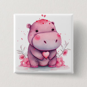 Verspieltes Herz - Kinder Valentinstag Button