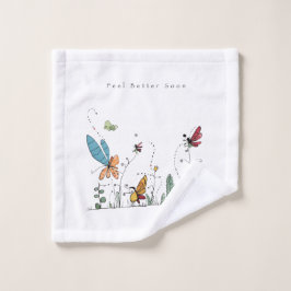 Verspieltes Insekten-Wischtuch, Flanell, Insekten- Waschlappen