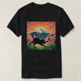 Verspieltes Japanisches Kirschblüten-Kitty  T-Shirt