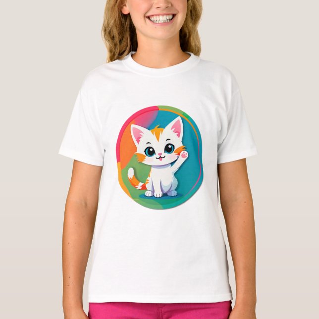 Verspieltes Kätzchen T-Shirt (Vorderseite)
