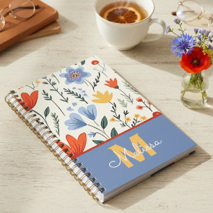 Verspieltes, mitternachtsblaues florales Geburtsta Planer