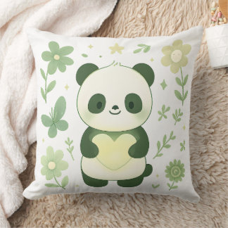 Verspieltes Panda-Herz-Wurfkissen Kissen