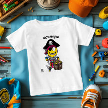 Verspieltes Piraten-Emoji – Vollkörper-Charakterde
