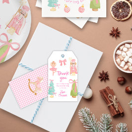 Verspieltes rosa Nussknacker-Geburtstags-Geschenka Geschenkanhänger