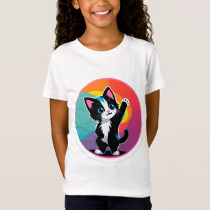 Verspieltes schwarzes Kätzchen T-Shirt