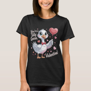 Verspieltes verrücktes Gänse-Valentinstag-Shirt - T-Shirt