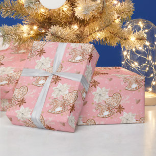 Verspieltes Weihnachtsplätzchen-Design Geschenkpapier