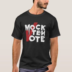 Verspotten Sie das Abstimmungs-Schwarz-Shirt T-Shirt