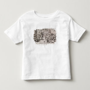 Verspottender Cartoon das verhängnisvolle Kleinkind T-shirt