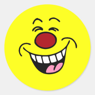 Verspottendes Gesicht Runder Aufkleber