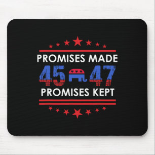 Versprechen Behalten Trump 45 47 Zeichen Mousepad