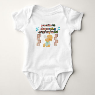 Versprechen, beim weißen Babyschlafanzug nicht meh Baby Strampler