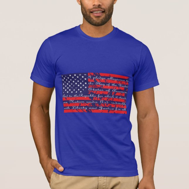 Versprechen der amerikanischen Flagge der Allianz T-Shirt (Vorderseite)