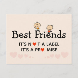Versprechen der besten Freunde Postkarte