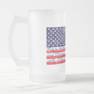 Versprechen der Flagge Allegiance USA Mattglas Bierglas