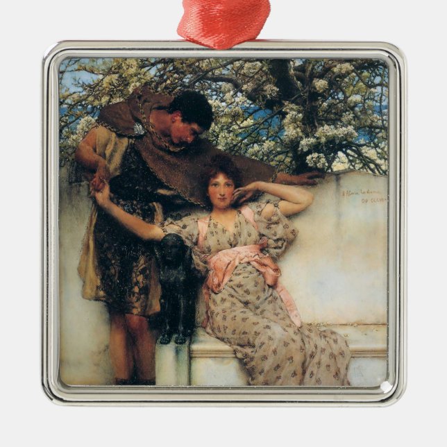 Versprechen des Frühlings (von Lawrence Alma-Tadem Ornament Aus Metall (Vorne)
