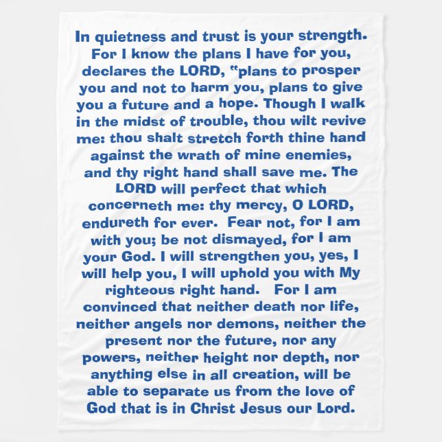 Versprechen-Gott-Bibel versifiziert Fleecedecke (Vorderseite)