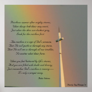 Versprechen Gottes Regenbogen Poster