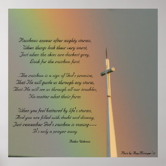 Versprechen Gottes Regenbogen Poster