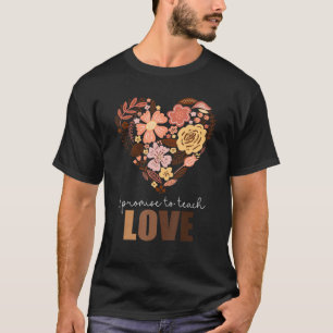 Versprechen, Liebe Blumenherz Melanin Black H T-Shirt