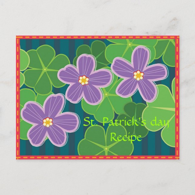 Versprechen - Meine Party-Rezept-Karte Postkarte (Vorderseite)