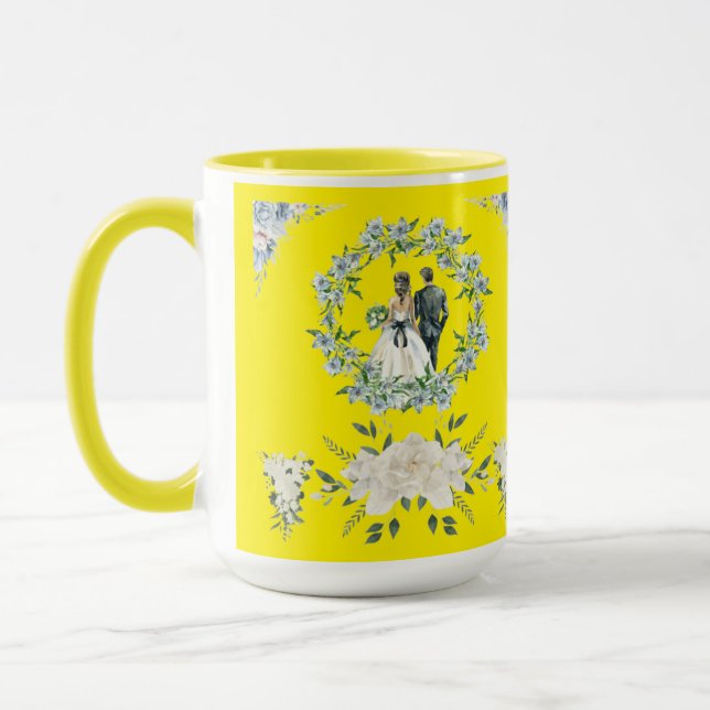 Versprechen unter den Rosen gelb Tasse (Links)