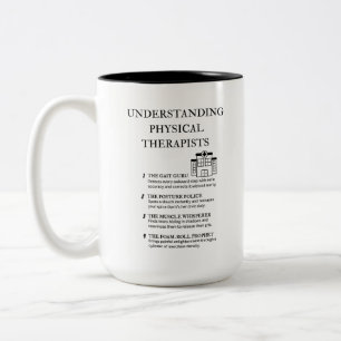 Verständnis für Physiotherapeuten Zweifarbige Tasse