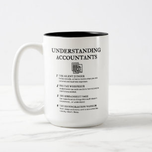 Verständnis von Wirtschaftsprüfern Zweifarbige Tasse