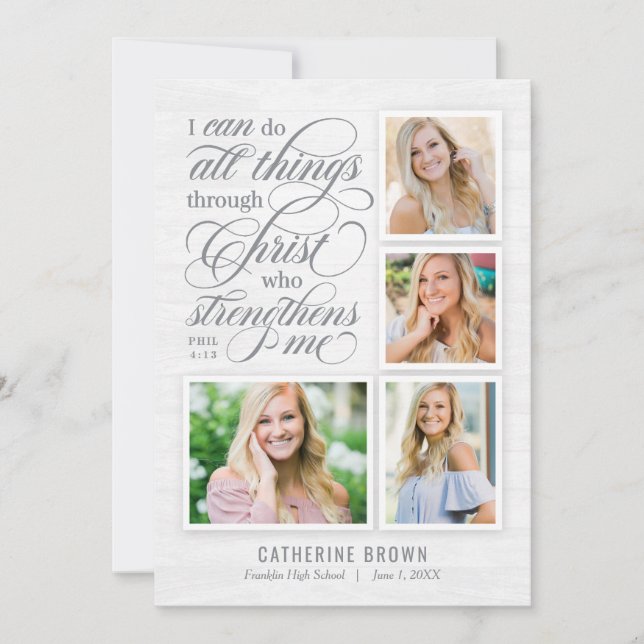 Verstärkte Einladung zur Ankündigung von Abschlüss (Vorderseite)