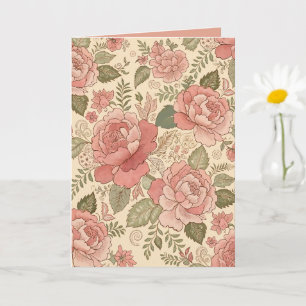 Verstaubte Florale Muse - Verstaubte Rosen-Salbei- Karte