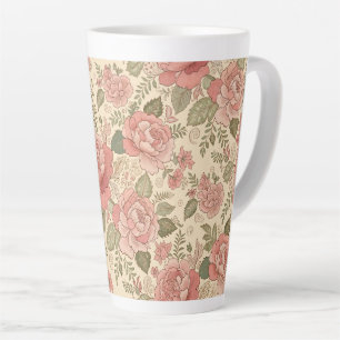 Verstaubte Florale Muse - Verstaubte Rosen-Salbei- Milchtasse