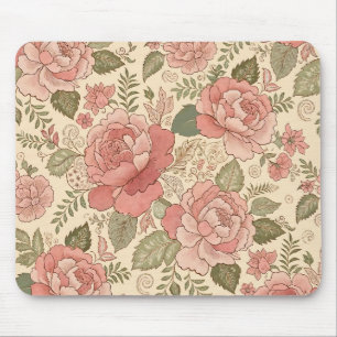 Verstaubte Florale Muse - Verstaubte Rosen-Salbei- Mousepad