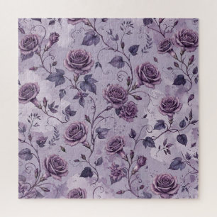Verstaubte Lavendel-Rosa-Träumerische Farbtöne Flo Puzzle