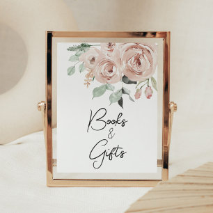 Verstaubte Pink Rose It's a Girl Bücher und Gesche Poster