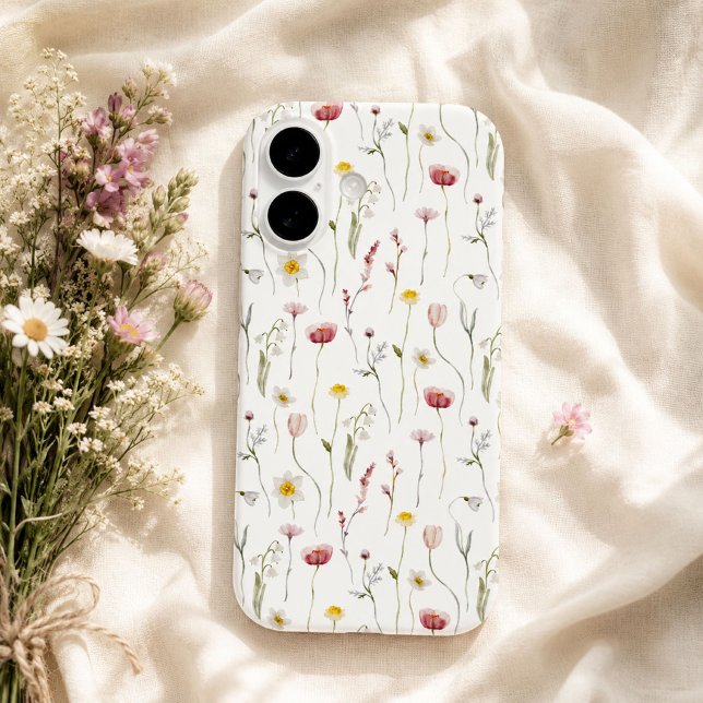Verstaubte rosa Wasserfarbe Wildblume Case-Mate iPhone Hülle (Von Creator hochgeladen)