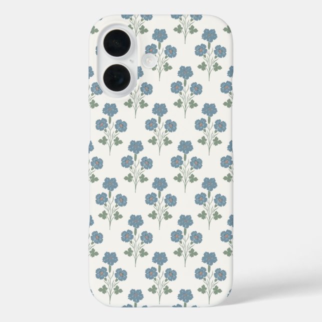 Verstaubtes Denim & Pfirsich-Küstenbotanik Case-Mate iPhone Hülle (Rückseite)