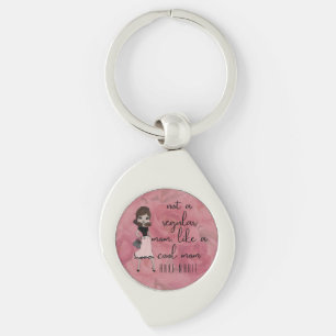 Verstaubtes Rosa Florales Muttertags-Cute ‘Coole M Schlüsselanhänger