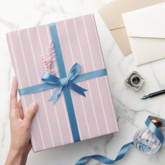 Verstaubtes Rosa Nadelstreifen - Minimalistisches Geschenkpapier