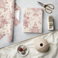 Verstaubtes Rosenrot Französisches Toile