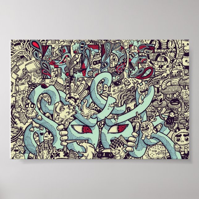 Versteck dich! Pop Art Poster! Poster (Vorne)