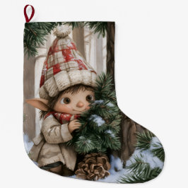 Versteck-Elf Großer Weihnachtsstrumpf
