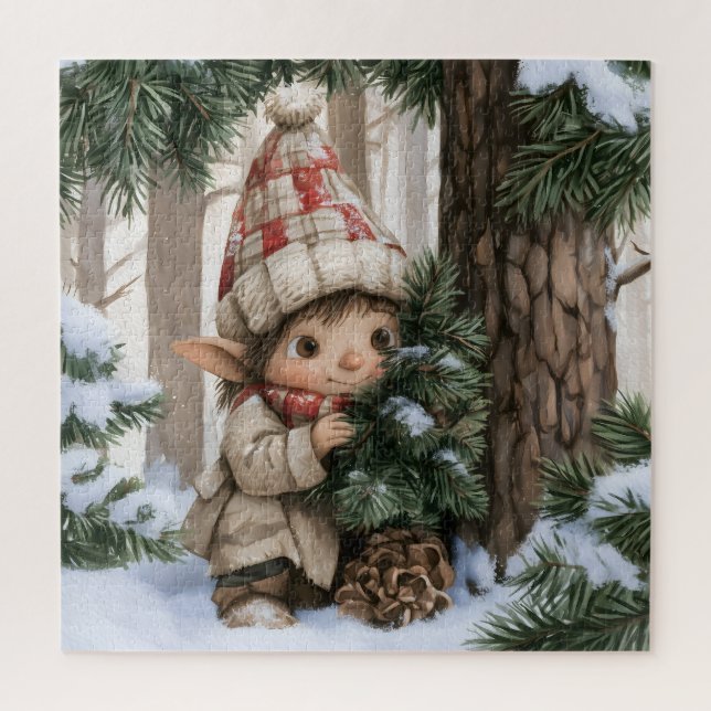 Versteck-und-Such-Elf Puzzle (Vertikal)