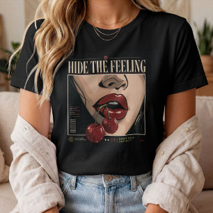 Verstecke das Gefühl – Vintage Kirsche T-Shirt