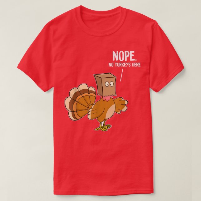 Verstecken der Türkei verkleidet Joke Spaß Funny T T-Shirt (Design vorne)