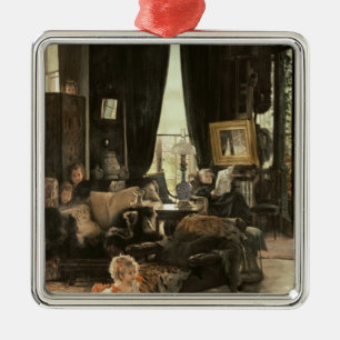 Verstecken James Tissots  , c.1880-82 Silbernes Ornament