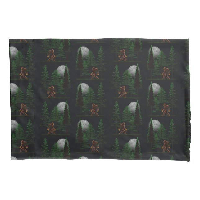 verstecken und nach Bigfoot im Wald suchen Kissenbezug (Vorderseite)
