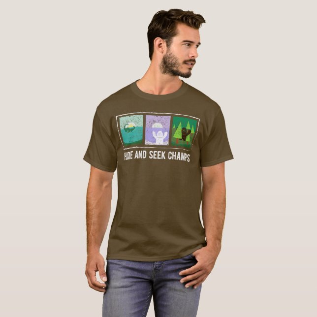 Verstecken verficht großen Fuß, Yeti, Nessie T-Shirt (Vorne ganz)