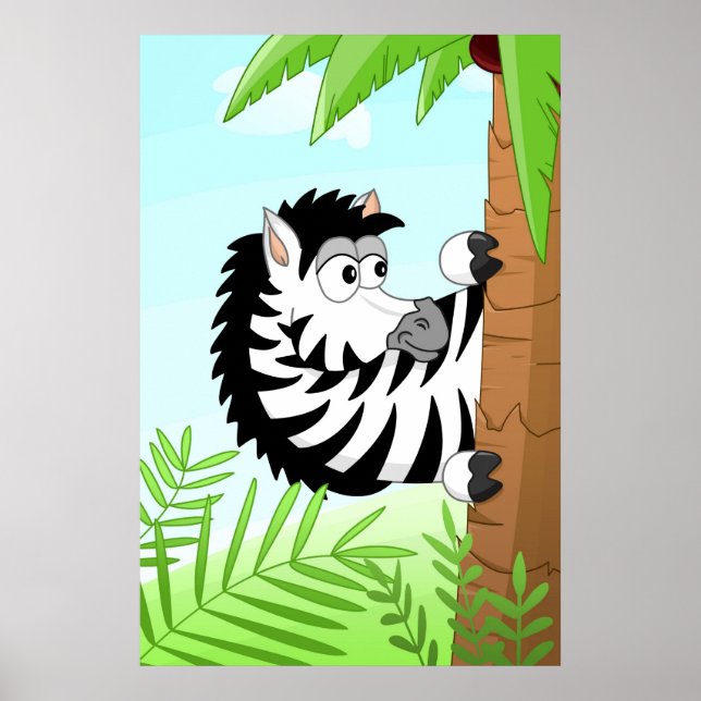 Verstecken von Zebra Poster (Vorne)